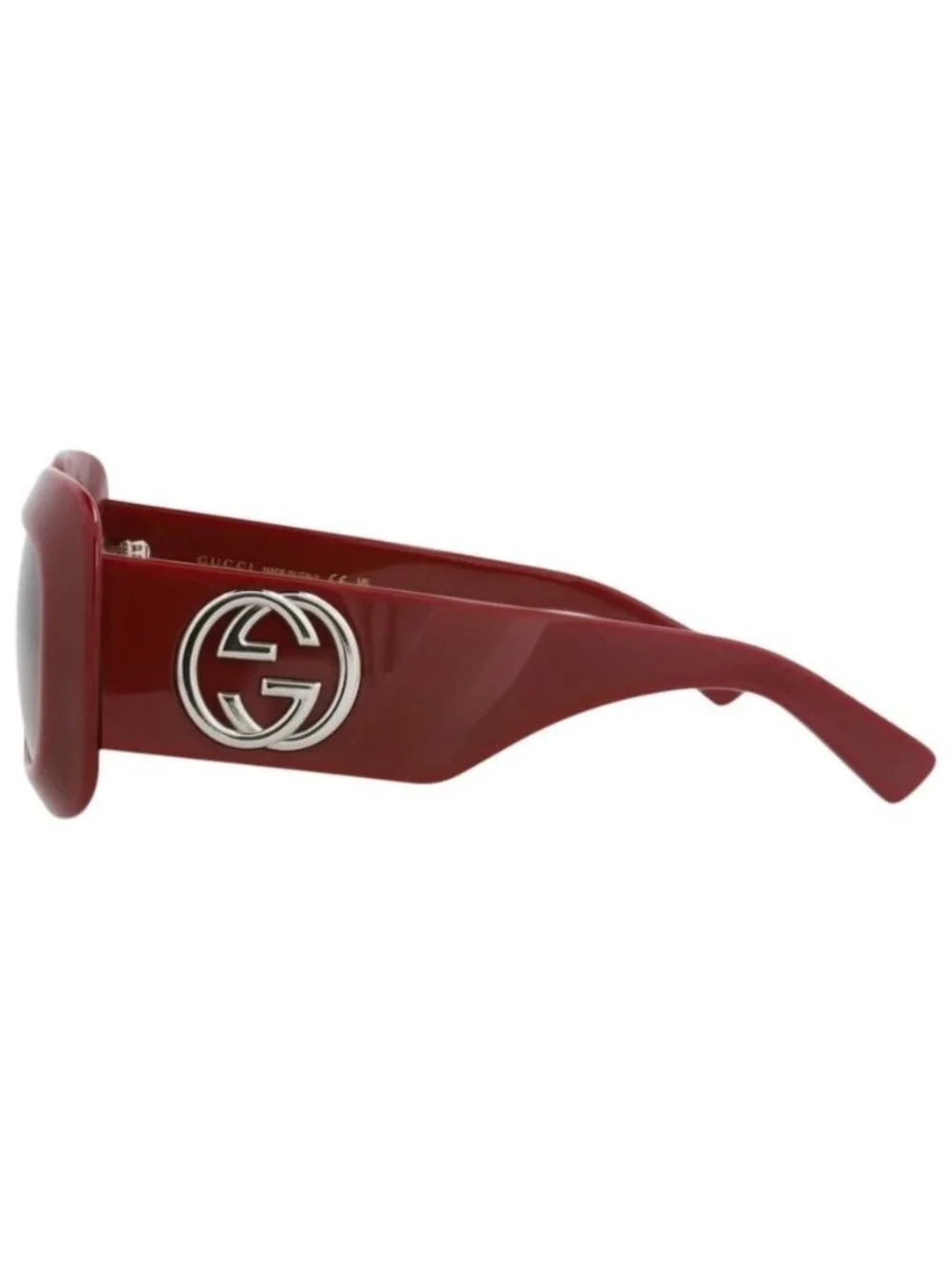 New Gucci Womens Square/Rectangle Burgundy Burgundy Brown Fashion Designer Sungl